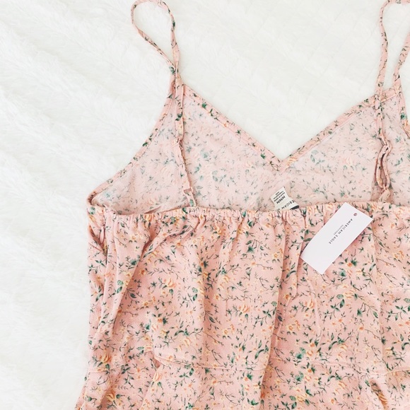 AE // NWT blush floral peplum cami - Picture 10 of 10